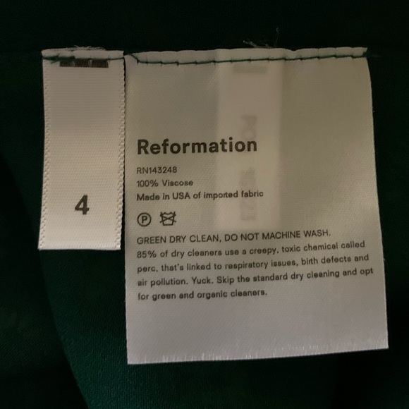 Reformation Doutzen Mini Dress Chive Floral NWT 4 - Picture 12 of 12